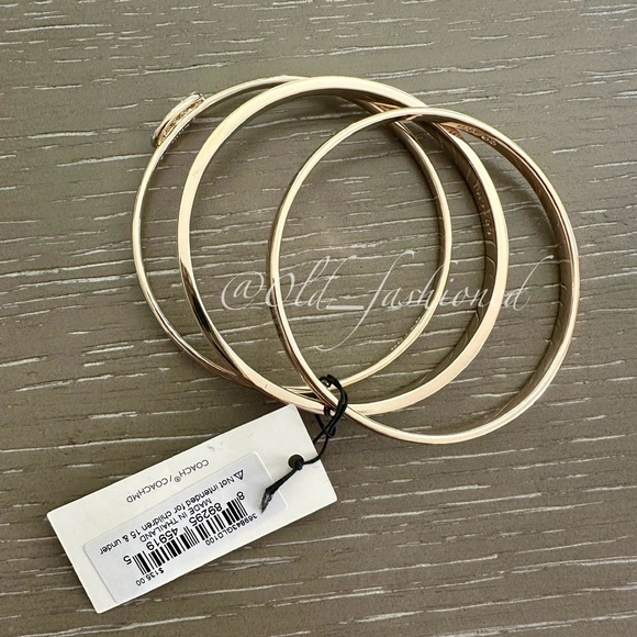 COACH Horse & Carriage Bangle Set of Three - Picture 7 of 8